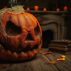 Calabaza Risas Animatronic Sonido Movimiento Halloween 23cm