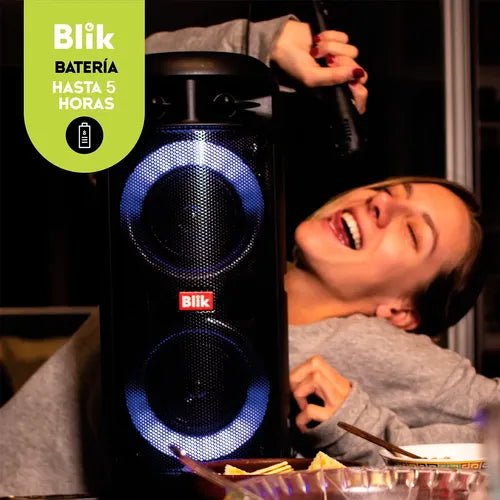Parlante Karaoke Blik Upsound3 Bt 5.3 Radio Tf/sd Tws Rgb 5h Negro
