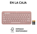Teclado Bluetooth Logitech Pebble Keys 2 K380s Qwerty Teclado Rosado Idioma Español