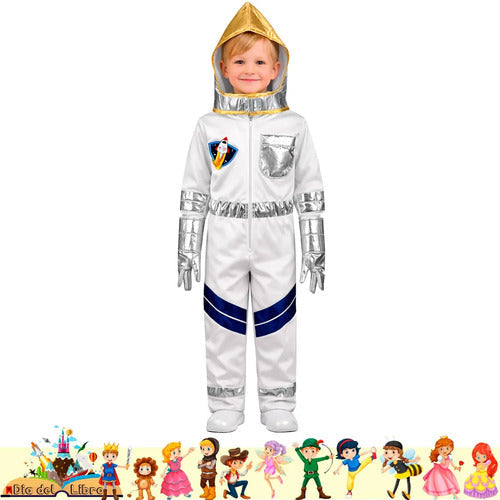 Disfraz Astronauta Infantil Dia Del Libro Niños Blanco