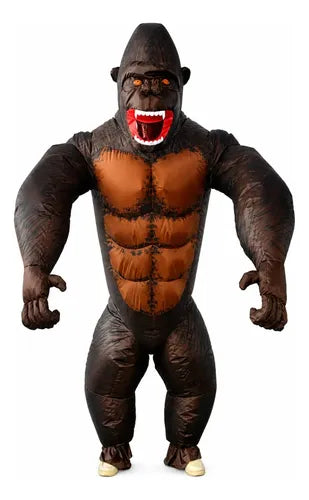 Disfraz Inflable Gorila Halloween Fiestas Niños Y Adultos Gorila Niño 120-150cm