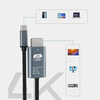 Cable Usb C A Hdmi 4k De 2 Metros Tipo C 3.1 Alta Velocidad