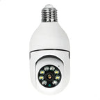 Camara Foco De Seguridad Panoramica Ip Wifi Vision Nocturna Blanco