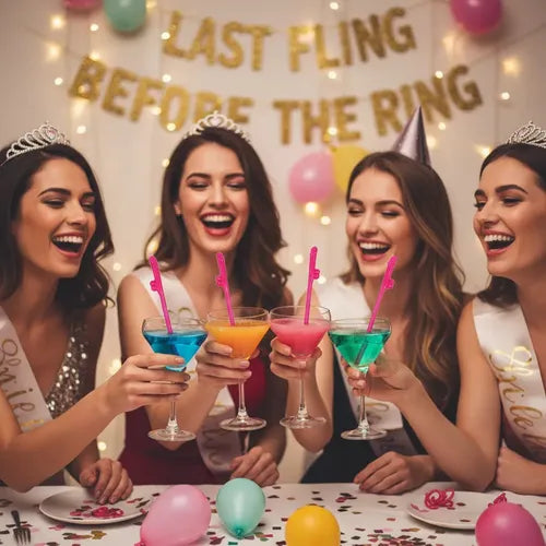 Bombillas Pajitas Despedida De Soltera Fiestas X10 Unidades