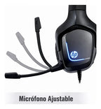 Audifonos Alambricos Hp H220 Gaming Jack 3.5mm Microfono Led Negro