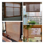 Cortina Roller Persiana Bambú Enrollable Bambo 180cm X 180cm Marrón Claro