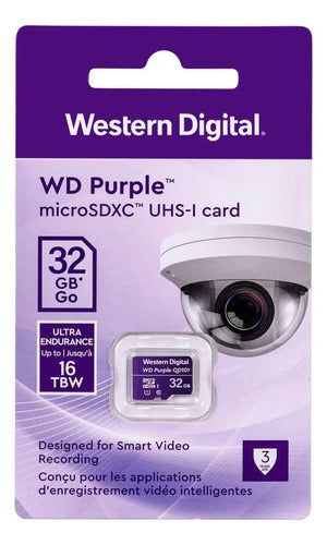 Tarjeta De Memoria Microsdhc 32gb Wd Purple Uhs-i 4k 100mb/s