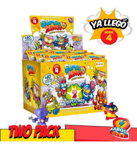 30 Sobres Twopack Superzings Serie 4 Original Coleccionables