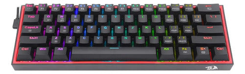 Teclado Mecánico Redragon Fizz Pro K616 Rgb Wireless Dual Color Del Teclado Negro Idioma Español Latinoamérica Español Latinoamericano