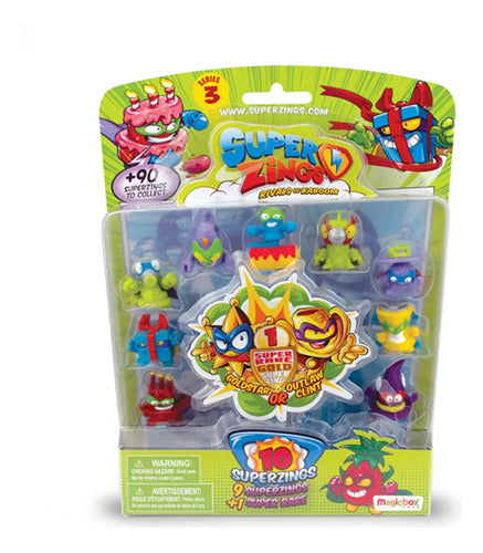 Blister 10 Superzings Coleccionables Serie 3 Rival Of Kaboom