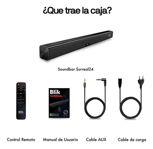 Barra De Sonido Blik Surreal24 24w Cinema Bt/aux/hdmi/usb Negro
