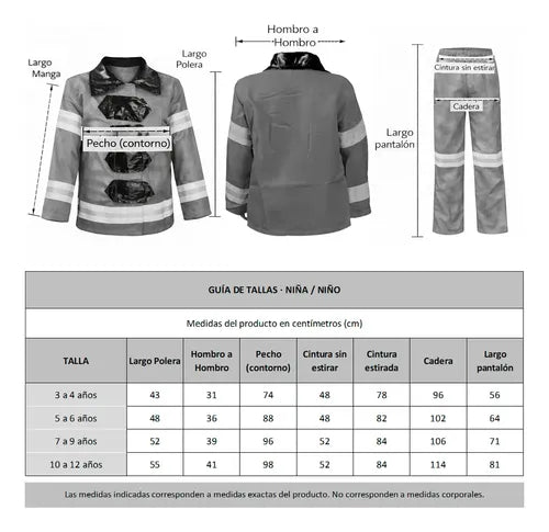 Trajes Disfraces Cuentos Infantiles Dia Del Libro Halloween Bombero 10-12
