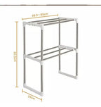 Rack 2 Niveles Estante Organizador Microondas Multiuso Cocin Plateado