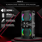 Parlante Karaoke Master-g Mgluxor Bluetooth  5.3  6,5x2 Tws Negro