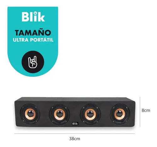Parlante Bluetooth Blik Rockwood Negro