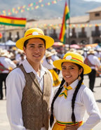 Sombrero Gorro Nortino Para Niños/as Danzas Fiestas Patrias Amarillo Estandar Lisa