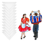 Pack 12 Pañuelo Cueca Competencia Liso Fiestas Patrias Danza Blanco Liso