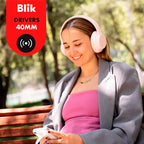 Audifono Inalambricos Blik Soul250 Bluetooth 5.4 Bateria 20h Rosa