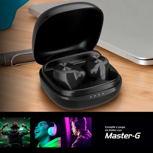 Audifonos Inalambricos Master-g Buds10 Tws Bluetooth V5.3 Negro