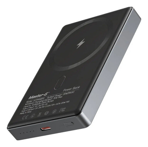 Cargador Power Bank Para iPhone Master-g 10.000mah Magsafe Negro