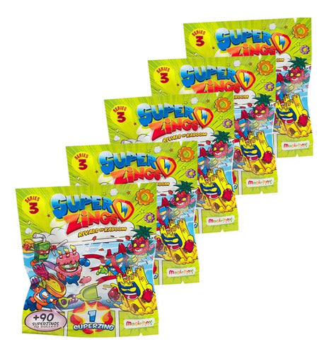 Pack 5 Sobres Superzings Figuras Coleccionables Serie 3