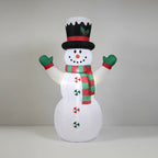 Muñeco Inflable Nieve Led Decoración Navidad 240cm Blanco