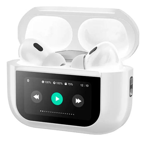 Audifonos Inalambricos Bluetooth Pantalla Táctil Con Anc/enc Blanco
