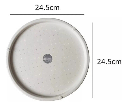 Estante Especiero Giratorio De 2 Niveles Cocina Blanco