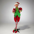Muñeco Animatronic Elfo Duende Decoracion Fiestas Navideñas Rojo