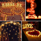 Pack 24 Velas Té Led Pilas Efecto Fijo Llama Boda Decoracion Amarillo Velas