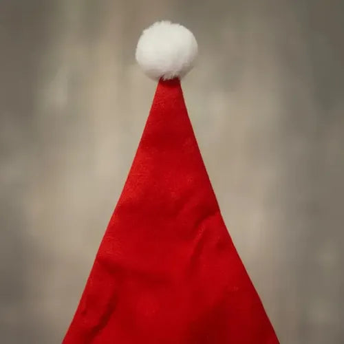 12 Gorros Estrellitas Led Viejito Pascuero Fiestas Navideñas Rojo