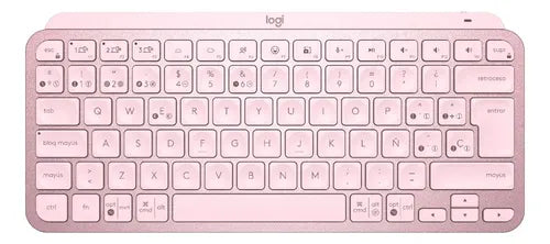 Teclado Inalambrico Logitech Mx Keys Mini Recargable Usb-c Rosado Español España