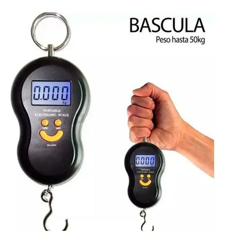 Pesa Digital De Mano Precision 50kg Desde 0.01g Con Gancho Al Azar 50 Kg