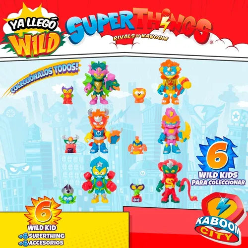 Superthings Serie Wild 6 Kid + 6 Superthings + 6 Accessorios