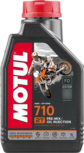Aceite Motul 710 2t Semi Sintetico 1l