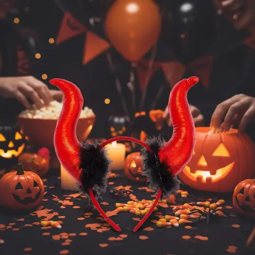 Cintillo Diablo Halloween Rojo