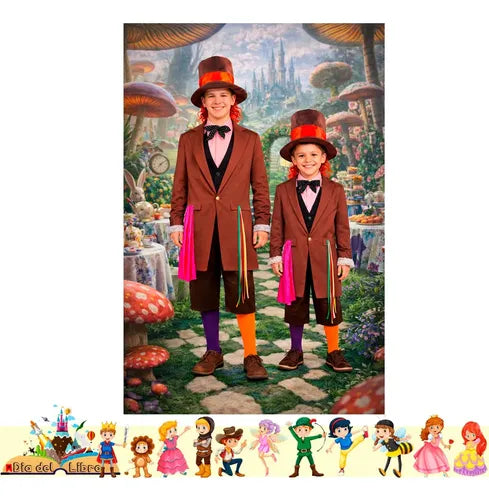 Disfraz Sombrerero Cuento Infantiles Dia Del Libro Halloween Colorido