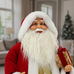 Muñeco Santa Con Campana Animatronic Dcoracion Navidad 115cm Rojo
