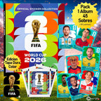 Pack Album Tapa Dura + 45 Sobres Fifa World Cup 2026 Panini