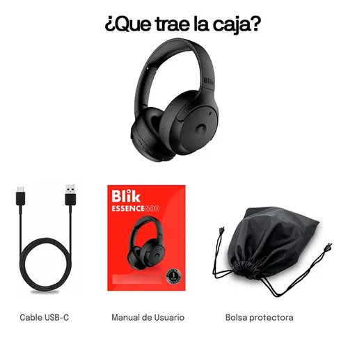 Audifonos Inalambricos Blik Essence600 Bt 5.4 Bateria 80h Negro
