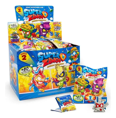 Super Zings Pack 2 Cajas 50 Figuras Coleccionables Serie 2