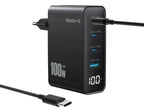 Cargador Master-g Carga Rapida 100w Multipuerto +cable Usb-c Negro