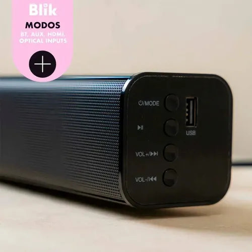 Barra De Sonido Blik Surreal24 24w Cinema Bt/aux/hdmi/usb Negro
