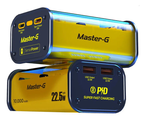 Cargador Portatil Bateria Power Bank Master G 10000mah 22.5w Negro