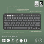 Logitech Pebble Keys 2 K380s Teclado Bt Multi-device Grafito Idioma Español