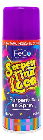 Pack 6 Serpentina Spray Divertido Celebración Fiestas 250ml