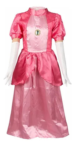 Disfraz Vestido Princesa Peach Día Del Libro Cuento Infantil Peach