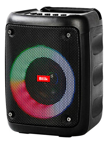 Parlante Karaoke Blik Voice Bt 5.3 Radio Tf/sd Tws Rgb 4h Negro