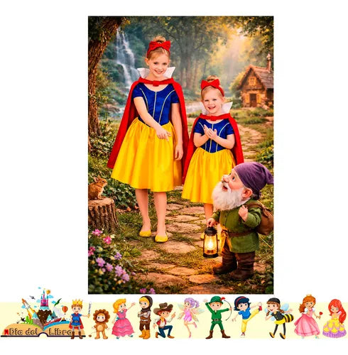 Disfraz Princesa Blanca Nieves Cuento Infantil Dia Del Libro Amarillo