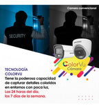 Camara De Seguridad Analoga Domo Hikvision Colorvu 2mp 2.8mm Blanco